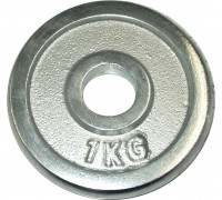 Kubisport Plate Ciężar Ciężarek chrome plated do Ćwiczeń 1kg -25mm (Kub_05-CWCH1K-25)