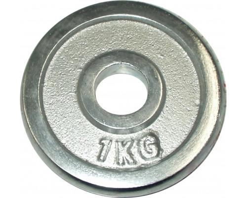 Kubisport Plate Ciężar Ciężarek chrome plated do Ćwiczeń 1kg -25mm (Kub_05-CWCH1K-25)
