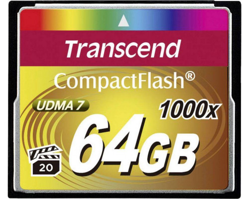 SD  Transcend 1000x Compact Flash 64 GB  (TS64GCF1000)