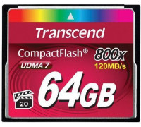 SD  Transcend 800x Compact Flash 64 GB  (TS64GCF800)