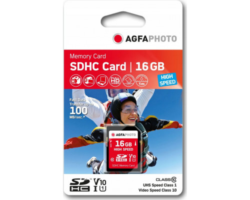 SD  AgfaPhoto Agfa SD SDHC 16 GB Class 10 UHS-I/U1 V10 (SB6034)