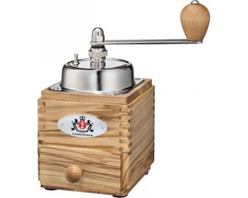 Zassenhaus Młynek Zassenhaus Montevideo do kawy z korbką, 18x10x10 cm, poj.50 g, drewno oliwne i stal