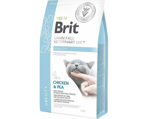 Brit Grain-free Veterinary Diet Obesity - sucha karma dla kotów z nadwagą i otyłych 2 kg