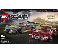LEGO Speed Champions Samochód wyścigowy Chevrolet Corvette C8.R i 1968 Chevrolet Corvette (76903)