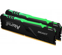 Kingston Fury Beast RGB, DDR4, 16 GB, 3200MHz, CL16 (KF432C16BBAK2/16)