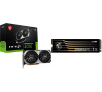 *RTX4070 MSI GeForce RTX 4070 VENTUS 2X E 12G OC + Spatium M480 Pro 1TB M.2 2280 PCI-E x4 Gen4 NVMe