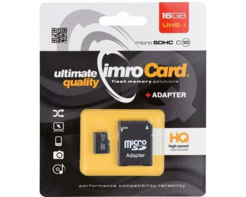SD  Imro MicroSDHC 16 GB Class 10 UHS-I/U1  (KOM000669)