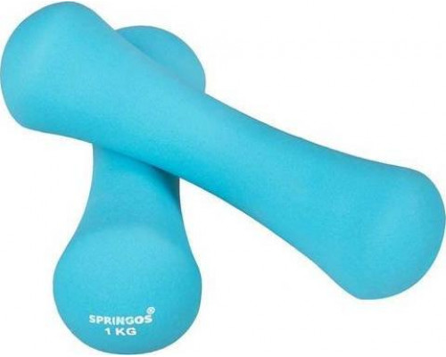 Springos dumbbells FA1038 neoprene 2 x 1 kg