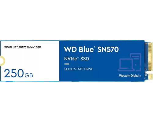 SSD 250GB SSD WD Blue SN570 250GB M.2 2280 PCI-E x4 Gen3 NVMe (WDS250G3B0C)