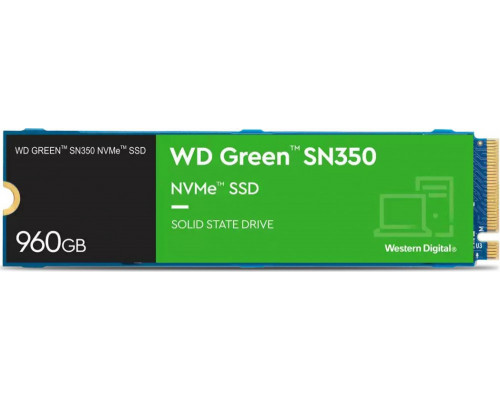 WD Green SN350 960 GB M.2 2280 PCI-E x4 Gen3 NVMe (WDS960G2G0C)