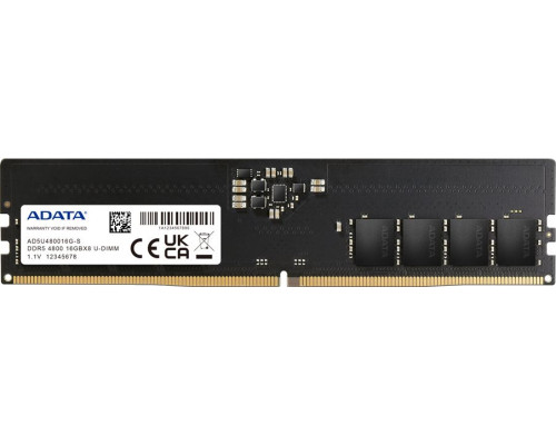 ADATA DDR5, 16 GB, 4800MHz, CL40 (AD5U480016G-S)