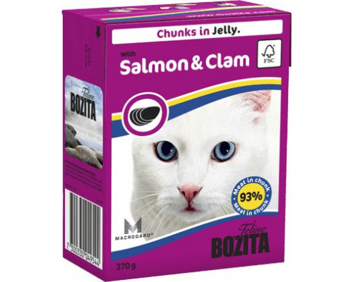 BOZITA Salmon & mussels in jelly - 5x370g