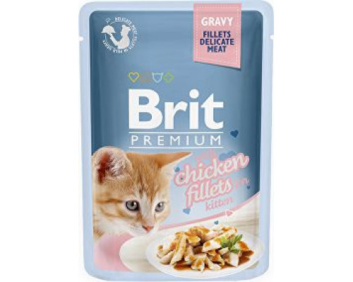 Brit CAT sash. 10x85g prem. KITTEN FILLE sauce