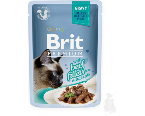 Brit CAT sash. 10x85g prem. BEEF FILLET sauce