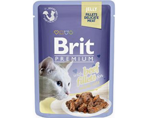 Brit CAT sash. 10x85g prem. BEEF FILLET gel