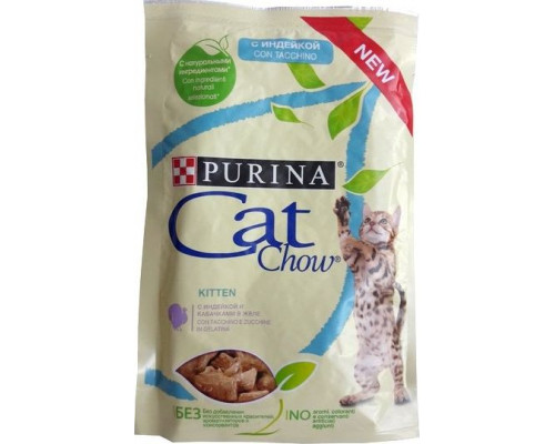 Purina Cat Chow Kitten Turkey and zucchini sachet 10x85g