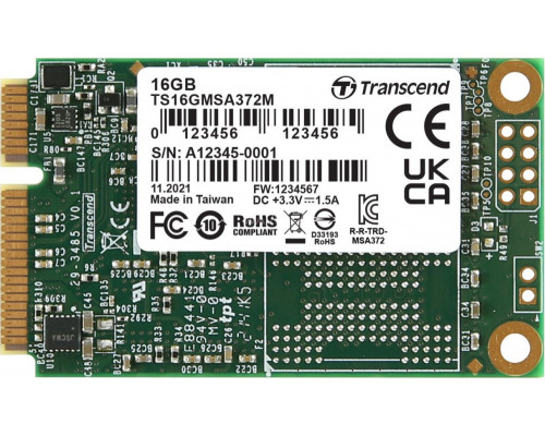 Transcend MSA372M 16 GB mSATA SATA III (TS16GMSA372M)