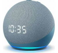Amazon Echo Dot 4 with Blue Clock