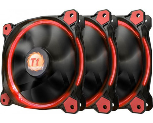 Thermaltake Riing 12 LED, 120mm, 3 sztuki, czerwony (CL-F055-PL12RE-A)