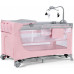 KinderKraft Leody pink travel cot with accessories