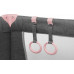 KinderKraft Joy travel cot with pink accessories