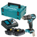 Makita DHP487RAJ 18 V 2 x 2 Ah battery