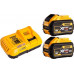 Dewalt Xr FlexVolt Kit DCB118 Charger + 2 DCB547 Batteries Xr FlexVolt 9.0Ah (DCB118X2-QW)