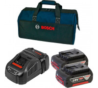 Bosch Set of two 18V 5Ah batteries with charger in bag (0615990J27)