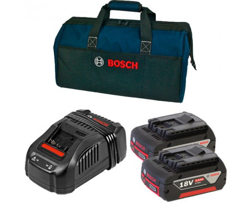 Bosch Set of two 18V 5Ah batteries with charger in bag (0615990J27)