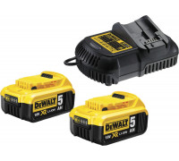 Dewalt Set 2 x 18V 5Ah battery + XR 10.8-18V charger (DCB115P2)