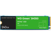 SSD 240GB SSD WD Green SN350 240GB M.2 2280 PCI-E x4 Gen3 NVMe (WDS240G2G0C)