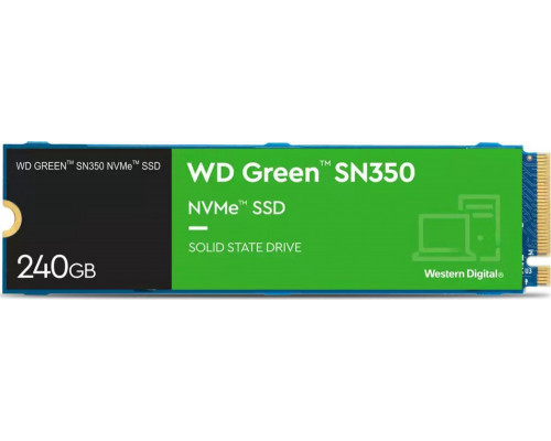 SSD 240GB SSD WD Green SN350 240GB M.2 2280 PCI-E x4 Gen3 NVMe (WDS240G2G0C)