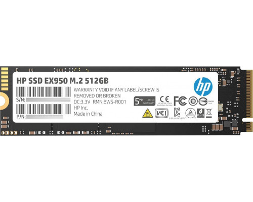 SSD 512GB SSD HP EX950 512GB M.2 2280 PCI-E x4 Gen3 NVMe (5MS22AA#ABB)