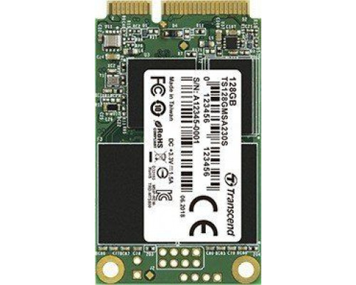 SSD 64GB SSD Transcend 230S 64GB mSATA SATA III (TS64GMSA230S)