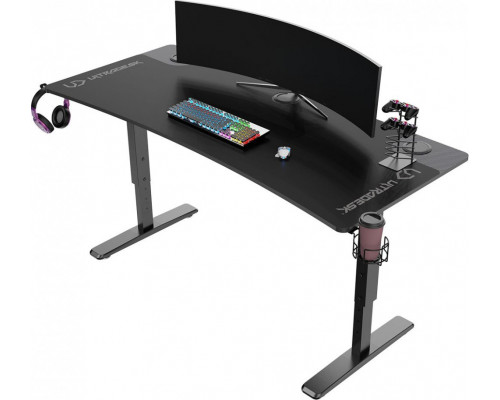 Gaming desk Ultradesk Cruiser Black 160 cmx70 cm