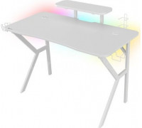 Gaming desk Genesis Holm 320 RGB White 120 cmx60 cm