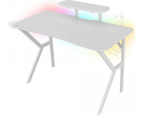 Gaming desk Genesis Holm 320 RGB White 120 cmx60 cm