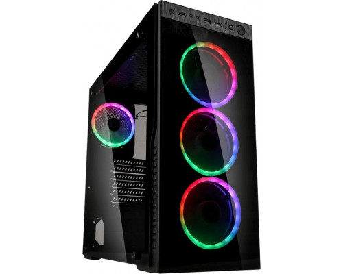 Kolink Horizon RGB Midi-Tower case, Tempered Glass - black