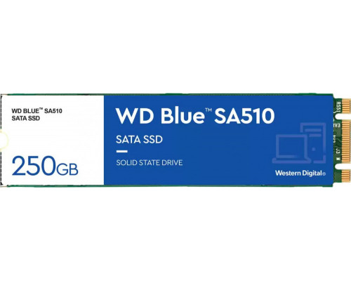 SSD 250GB SSD WD Blue SA510 250GB M.2 2280 SATA III (WDS250G3B0B)