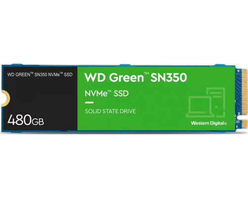 SSD 480GB SSD WD Green SN350 480GB M.2 2280 PCI-E x4 Gen3 NVMe (WDS480G2G0C)