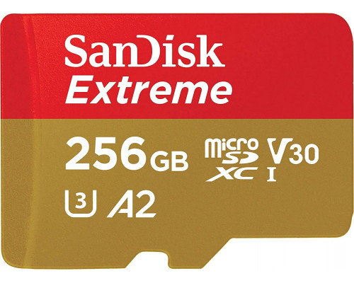 SanDisk Extreme MicroSDXC 256 GB Class 10 UHS-I/U3 A2 V30 (SDSQXAV-256G-GN6MA)