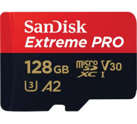 SanDisk Extreme PRO MicroSDXC 128 GB Class 10 UHS-I/U3 A2 V30 (SDSQXCD-128G-GN6MA)