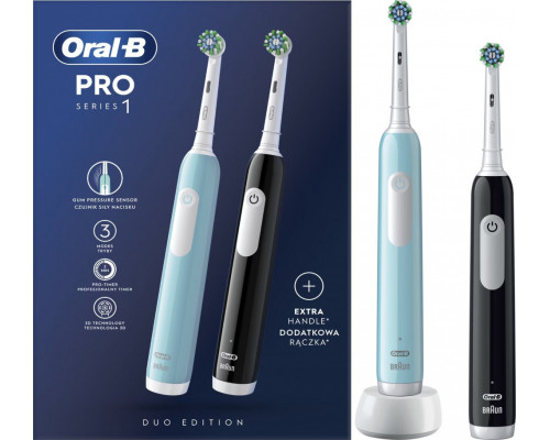 Oral-B Pro CrossAction 2-pack Black/Blue