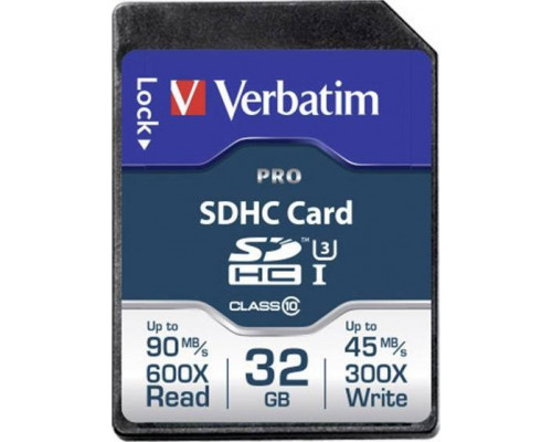 Verbatim SDHC 32 GB Class 10 UHS-I / U3 Card (47021)