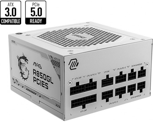 MSI MAG A850GL PCIE5 WHITE 850W (306-7ZP8A24-CE0)