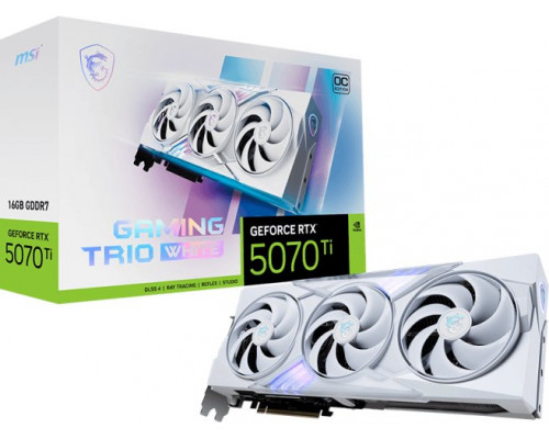 MSI VGA NVIDIA GeForce RTX 5070 Ti 16G GAMING TRIO OC WHITE, RTX 5070 Ti, 16GB GDDR7, 3xDP, 1xHDMI