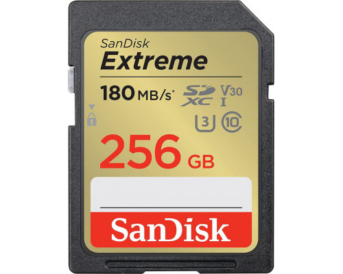 SanDisk Extreme SDXC 256 GB Class 10 UHS-I/U3 V30 (SDSDXVV-256G-GNCIN)