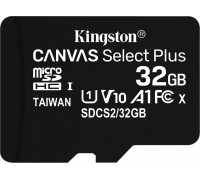 Kingston Canvas Select Plus MicroSDHC 32 GB Class 10 UHS-I/U1 A1 V10 (SDCS2/32GB)