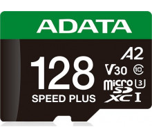 ADATA Speed Plus MicroSDXC 128 GB Class 3 UHS-I/U3 A2 V30 (UD128GUI3V30A2SP-RA1)