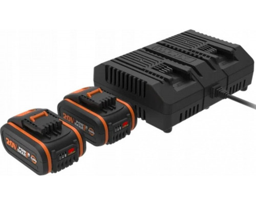 Worx Battery Set 4.0 Ah 2x + Charger WA3611